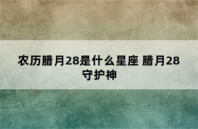 农历腊月28是什么星座 腊月28守护神